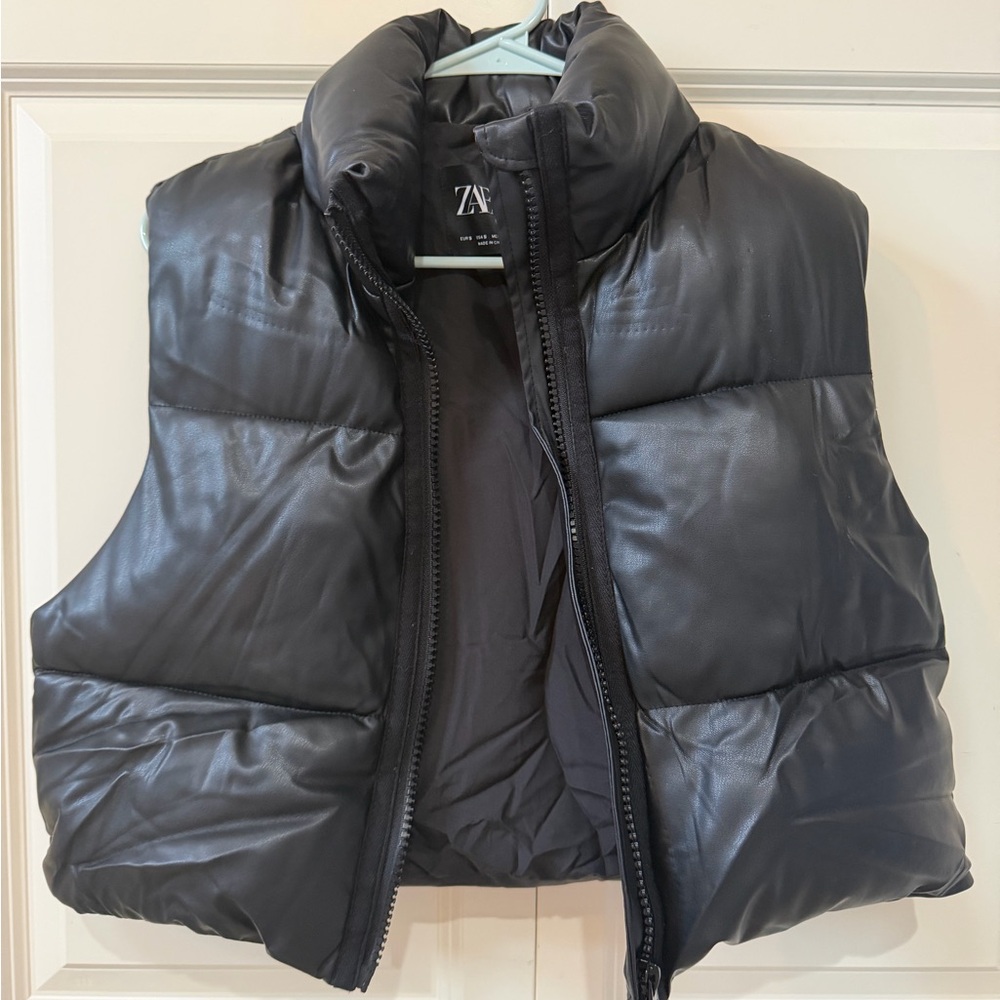 Zara Black Quilted Vest